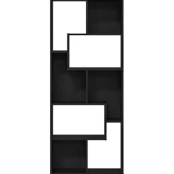 vidaXL Boekenkast 67x24x161 cm bewerkt hout zwart eikenkleurig
