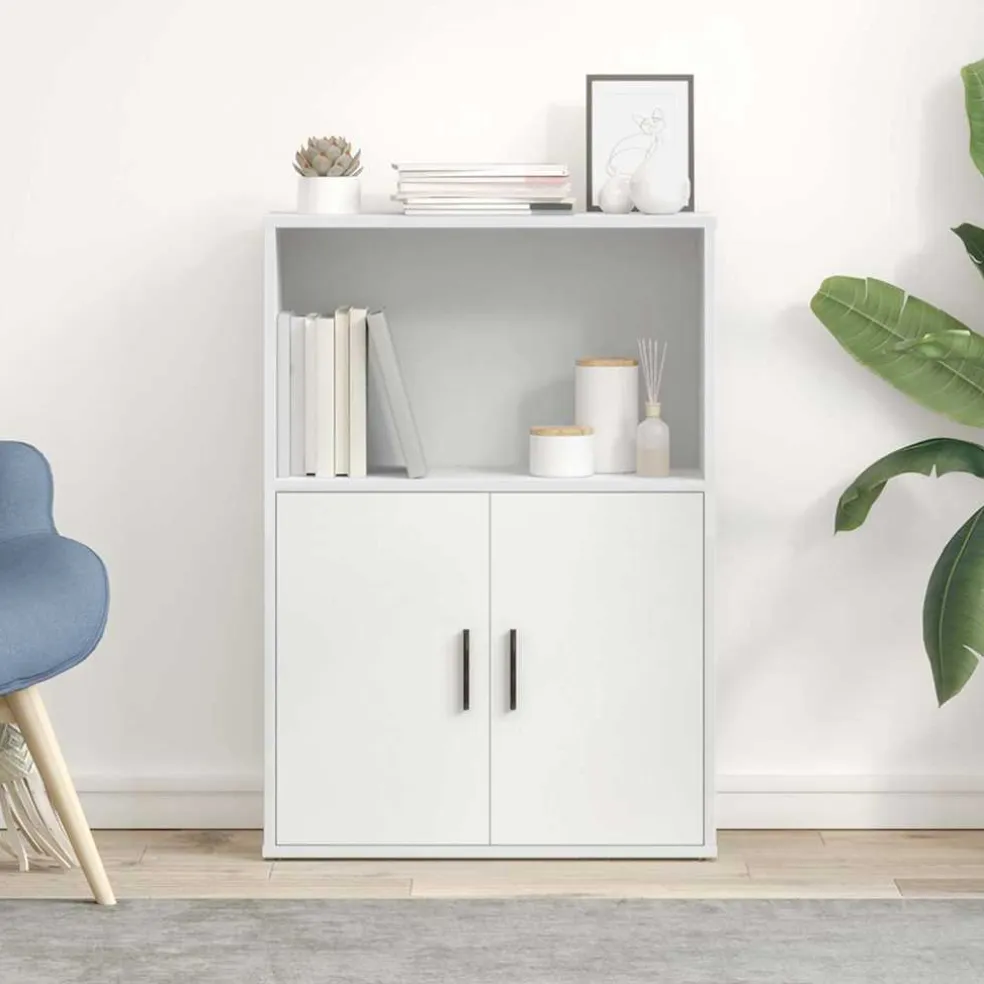vidaXL Boekenkast 60x24x85 cm bewerkt hout wit
