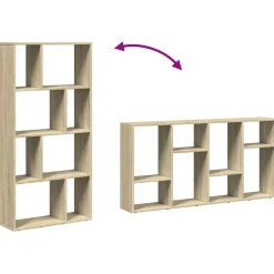 vidaXL Boekenkast 60x20x120,5 cm bewerkt hout sonoma eikenkleurig