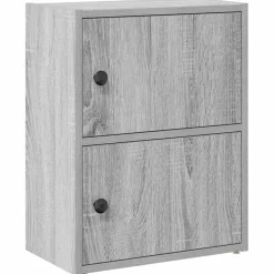 vidaXL Boekenkast 40x24x52 cm bewerkt hout grijs sonoma eikenkleurig
