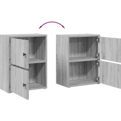 vidaXL Boekenkast 40x24x52 cm bewerkt hout grijs sonoma eikenkleurig