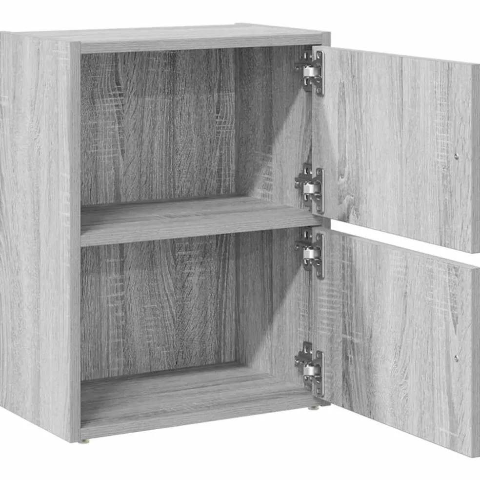 vidaXL Boekenkast 40x24x52 cm bewerkt hout grijs sonoma eikenkleurig