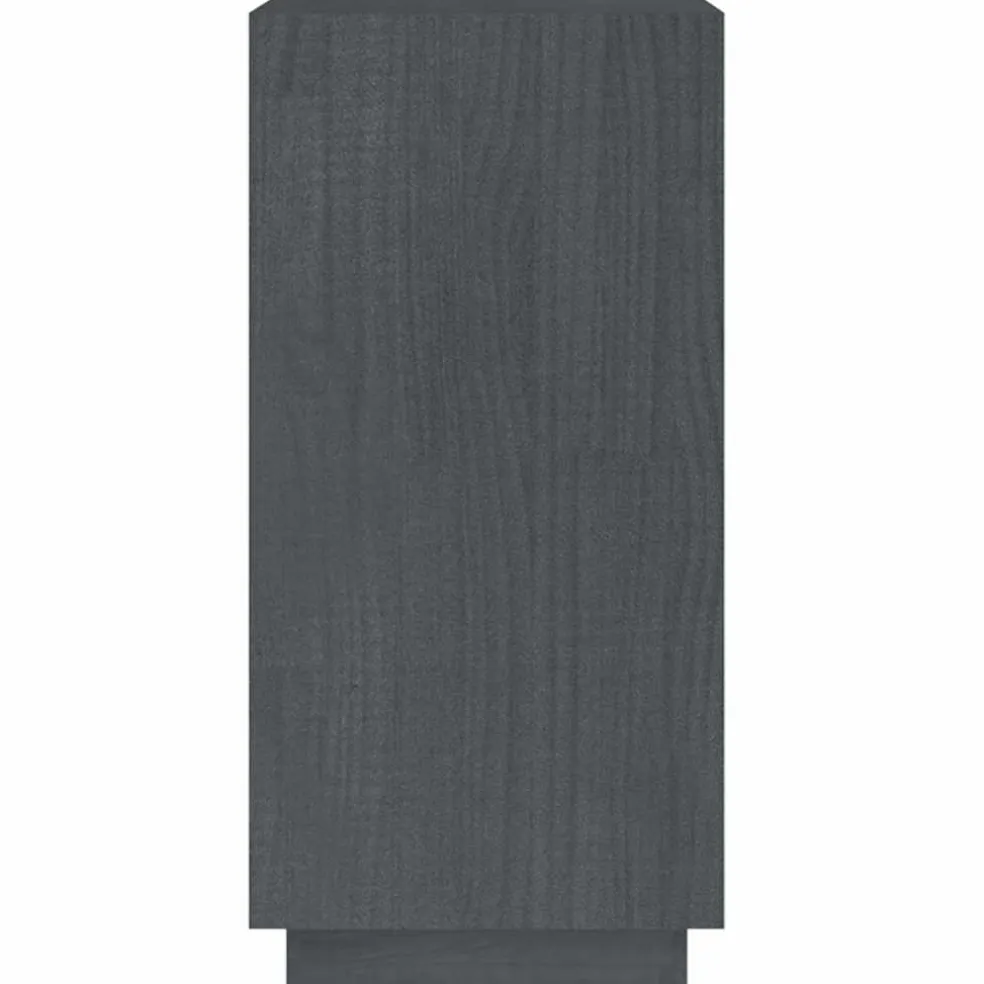 vidaXL Boekenkast 40x35x71 cm massief grenenhout grijs