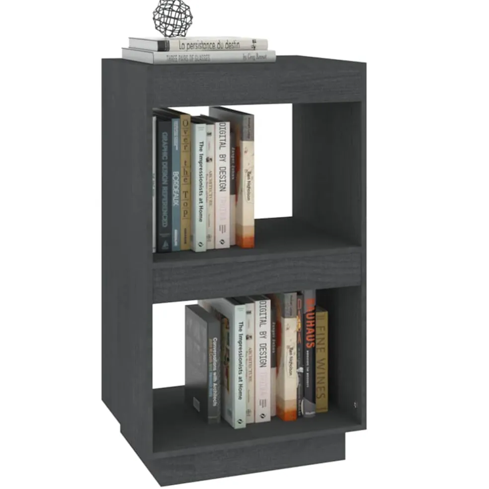 vidaXL Boekenkast 40x35x71 cm massief grenenhout grijs