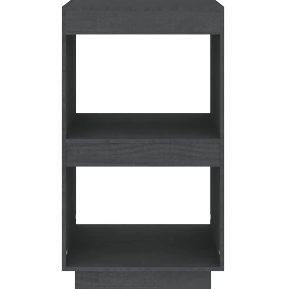 vidaXL Boekenkast 40x35x71 cm massief grenenhout grijs