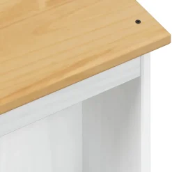 vidaXL Boekenkast 46 x 20 x 170 cm Massief grenenhout Wit