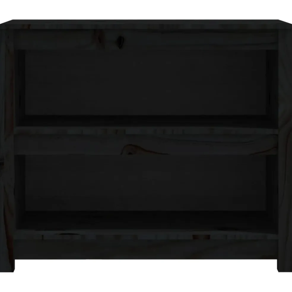 vidaXL Boekenkast 80x35x68 cm massief grenenhout zwart