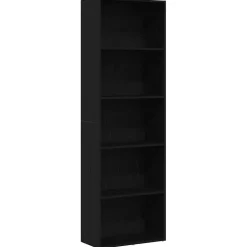 vidaXL Boekenkast 60x30x189 cm spaanplaat zwart eikenkleurig