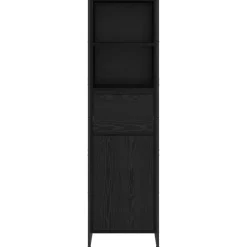 vidaXL Boekenkast Zwart Eiken 43 x 36 x 150.5 cm Bewerkt hout