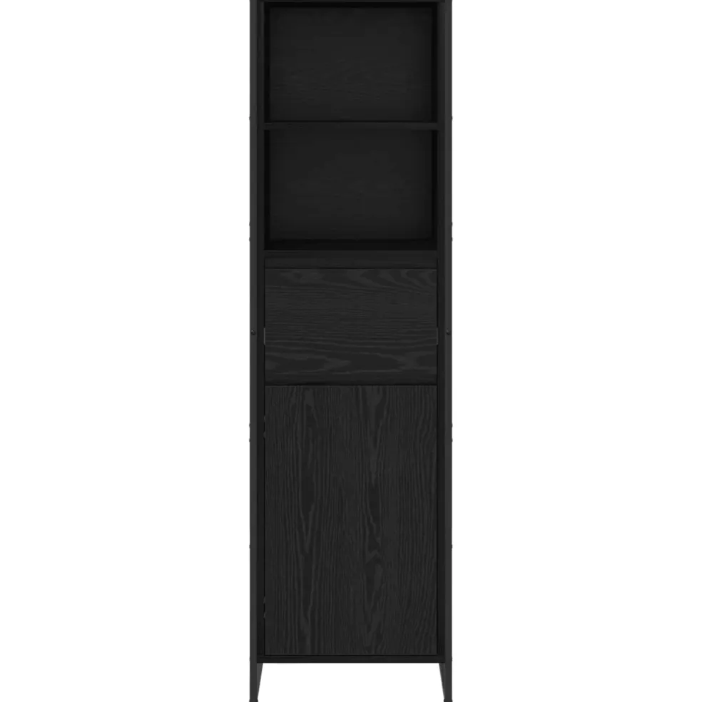 vidaXL Boekenkast Zwart Eiken 43 x 36 x 150.5 cm Bewerkt hout
