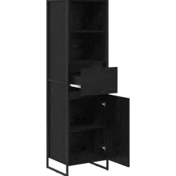 vidaXL Boekenkast Zwart Eiken 43 x 36 x 150.5 cm Bewerkt hout