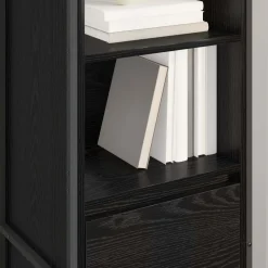 vidaXL Boekenkast Zwart Eiken 43 x 36 x 150.5 cm Bewerkt hout