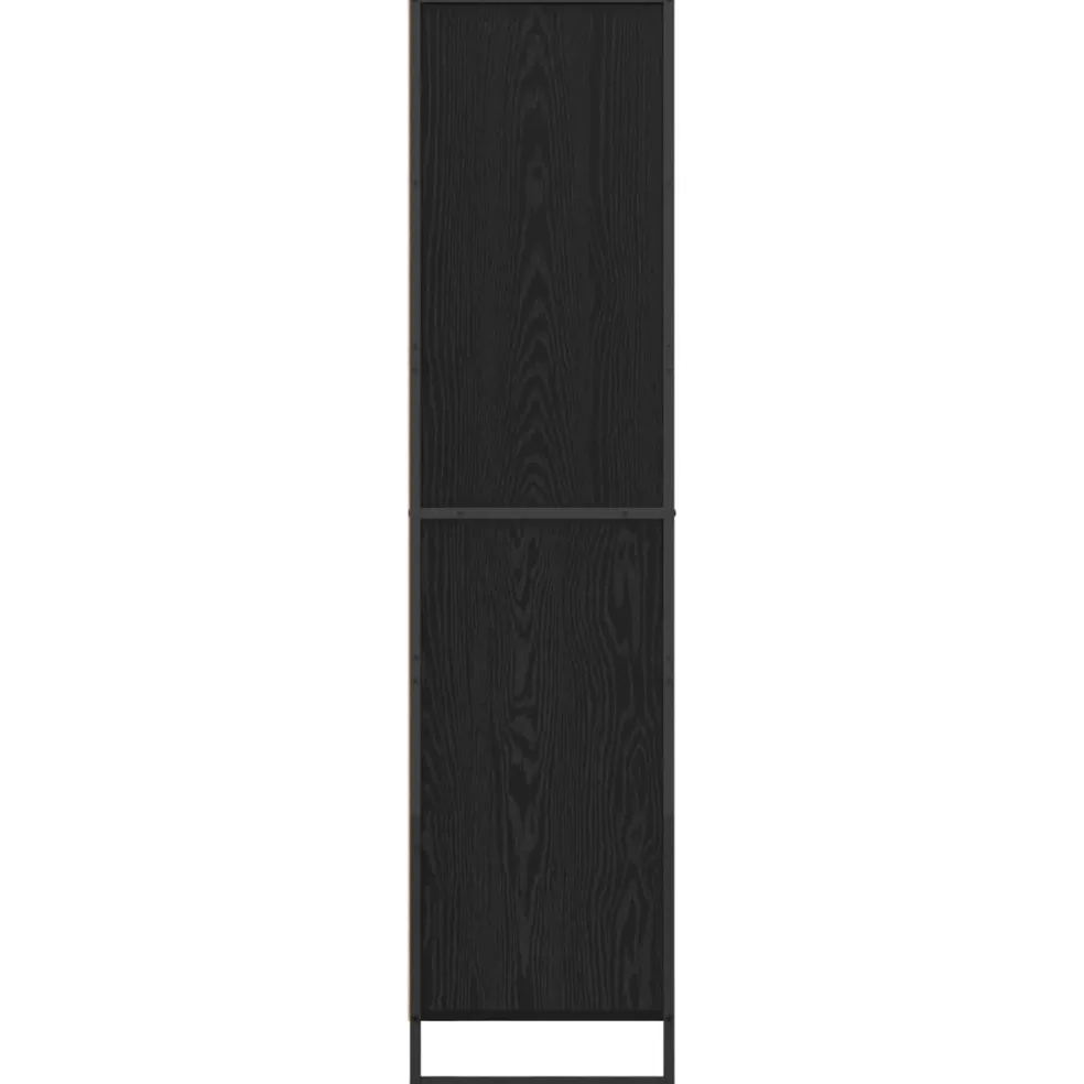 vidaXL Boekenkast Zwart Eiken 43 x 36 x 150.5 cm Bewerkt hout