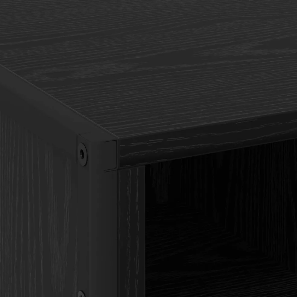 vidaXL Boekenkast Zwart Eiken 43 x 36 x 150.5 cm Bewerkt hout