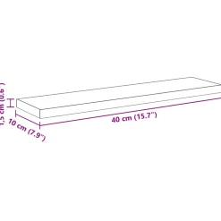 vidaXL Boekenplank Bord 3-laags 4 st 40 x 10 x 1,5 cm Bewerkt hout