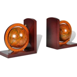 vidaXL Boekensteunen 2 st globe