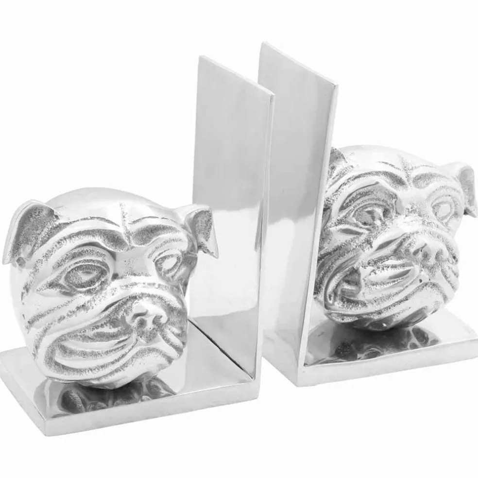 vidaXL Boekensteunen 2 st Zilver 8 x 12 x 16,5 cm Aluminium