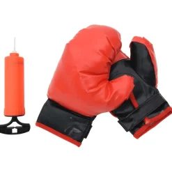 vidaXL Boksballenset met handschoenen en pomp verstelbaar 81-122 cm