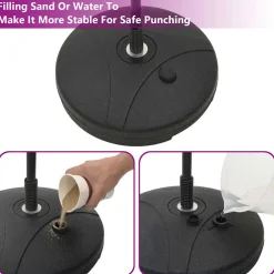 vidaXL Boksballenset met handschoenen en pomp verstelbaar 81-122 cm