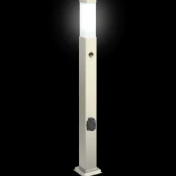 vidaXL Bolderarmatuur met sensor en stopcontact 80 cm roestvrij staal IP44