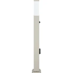vidaXL Bolderarmatuur met sensor en stopcontact 80 cm roestvrij staal IP44
