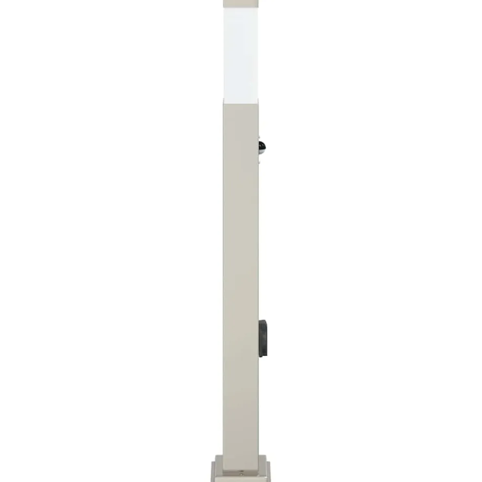 vidaXL Bolderarmatuur met sensor en stopcontact 80 cm roestvrij staal IP44