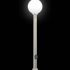 vidaXL Bolderarmatuur met sensor en stopcontact 120 cm roestvrij staal IP44