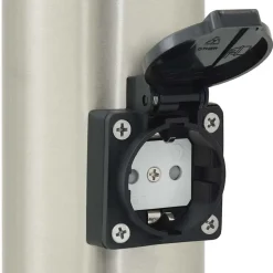 vidaXL Bolderarmatuur met sensor en stopcontact 120 cm roestvrij staal IP44