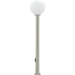 vidaXL Bolderarmatuur met sensor en stopcontact 120 cm roestvrij staal IP44
