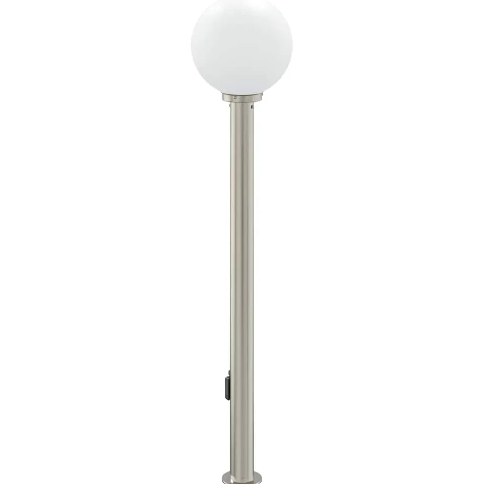 vidaXL Bolderarmatuur met sensor en stopcontact 120 cm roestvrij staal IP44