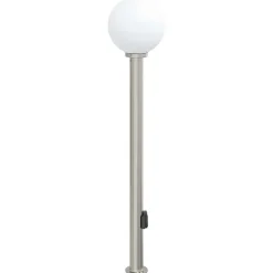 vidaXL Bolderarmatuur met sensor en stopcontact 120 cm roestvrij staal IP44