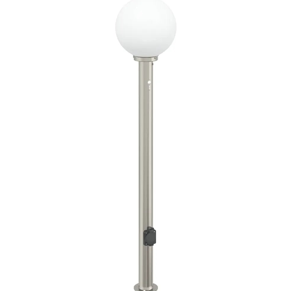 vidaXL Bolderarmatuur met sensor en stopcontact 120 cm roestvrij staal IP44
