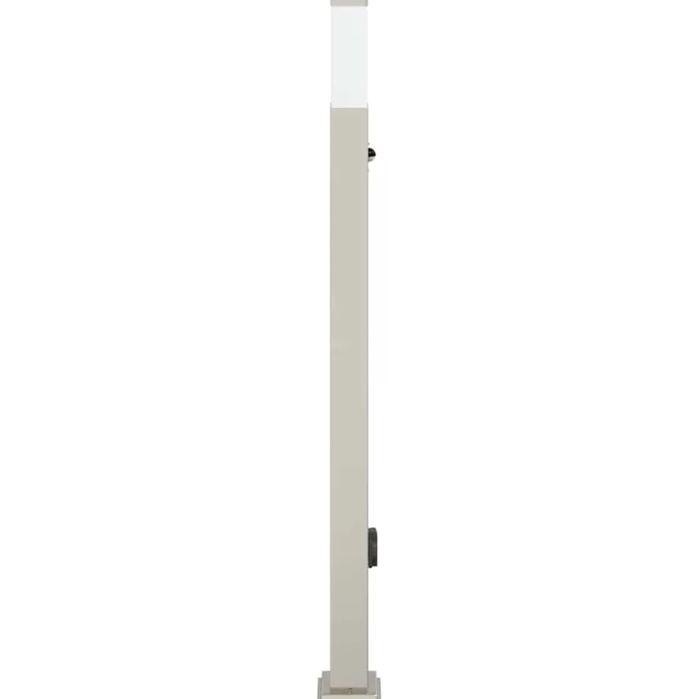vidaXL Bolderarmatuur met sensor en stopcontact 110 cm roestvrij staal IP44