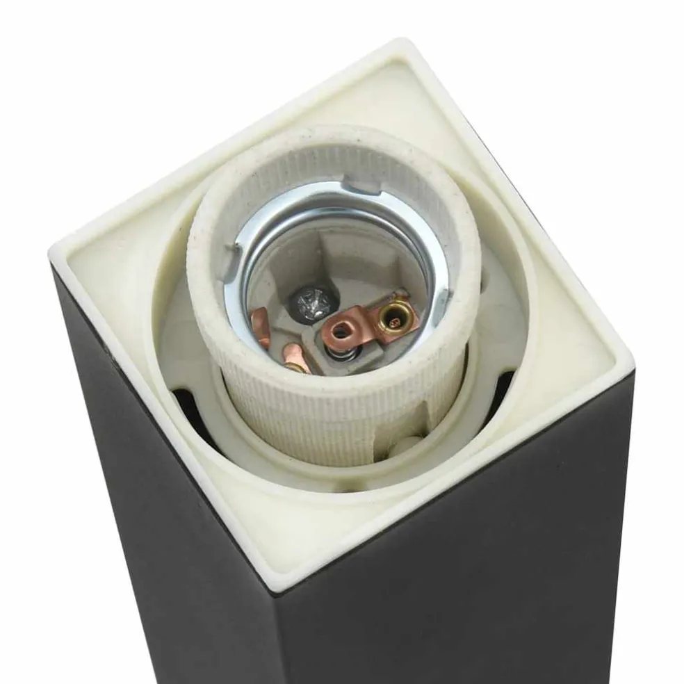vidaXL Bolderarmatuur met stopcontact 80 cm Zwart IP44