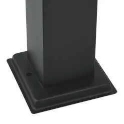 vidaXL Bolderarmatuur met stopcontact 80 cm Zwart IP44
