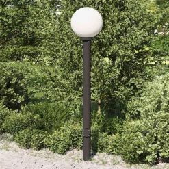 vidaXL Bolderarmatuur met stopcontact 120 cm Zwart IP44
