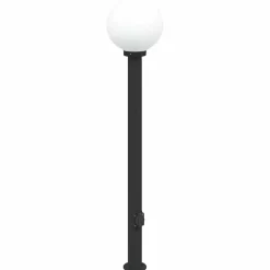 vidaXL Bolderarmatuur met stopcontact 120 cm Zwart IP44