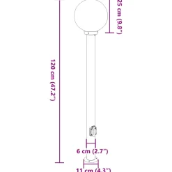 vidaXL Bolderarmatuur met stopcontact 120 cm Zwart IP44