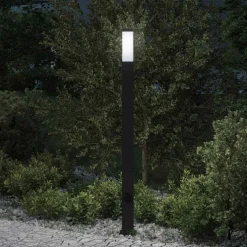 vidaXL Bolderarmatuur met stopcontact 110 cm Zwart IP44