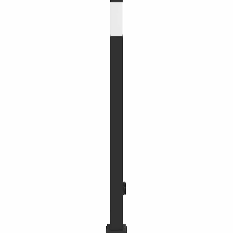 vidaXL Bolderarmatuur met stopcontact 110 cm Zwart IP44