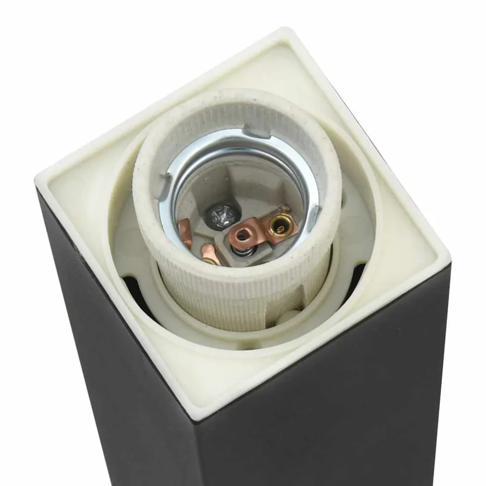 vidaXL Bolderarmatuur met stopcontact 110 cm Zwart IP44