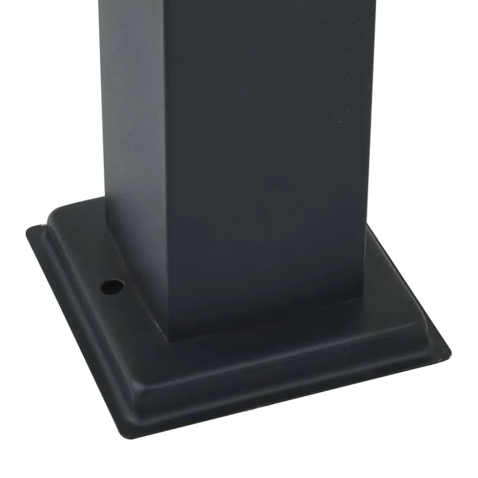 vidaXL Bolderarmatuur met stopcontact 110 cm Zwart IP44