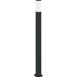 vidaXL Bolderarmatuur met stopcontact 110 cm Zwart IP44