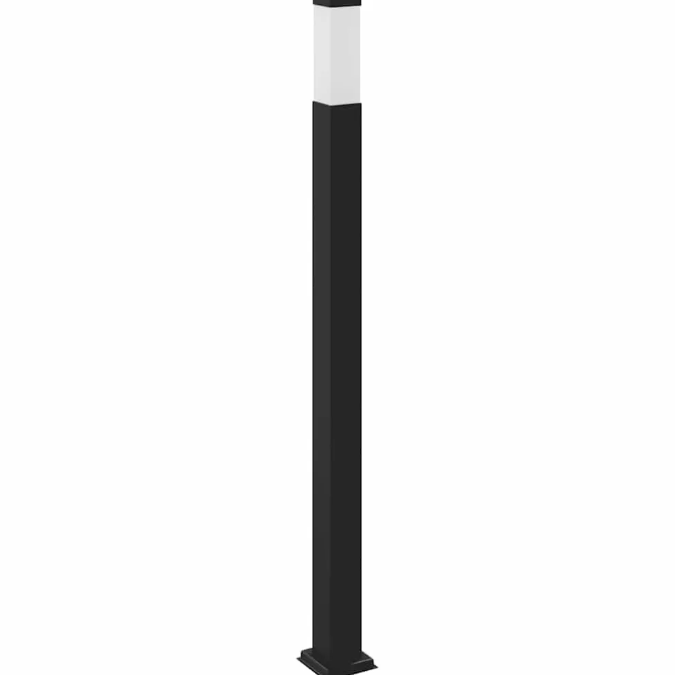 vidaXL Bolderarmatuur met stopcontact 110 cm Zwart IP44