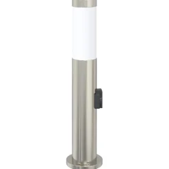 vidaXL Bolderarmatuur met stopcontact 50 cm RVS IP44