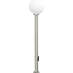 vidaXL Bolderarmatuur met stopcontact 120 cm RVS IP44