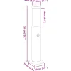 vidaXL Bolderverlichting met sensor 3 stuks 50 cm RVS IP44