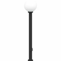 vidaXL Bolderverlichting met stopcontact 3 stuks 120 cm Zwart IP44
