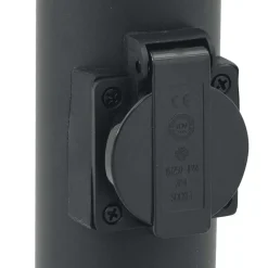 vidaXL Bolderverlichting met stopcontact 3 stuks 120 cm Zwart IP44