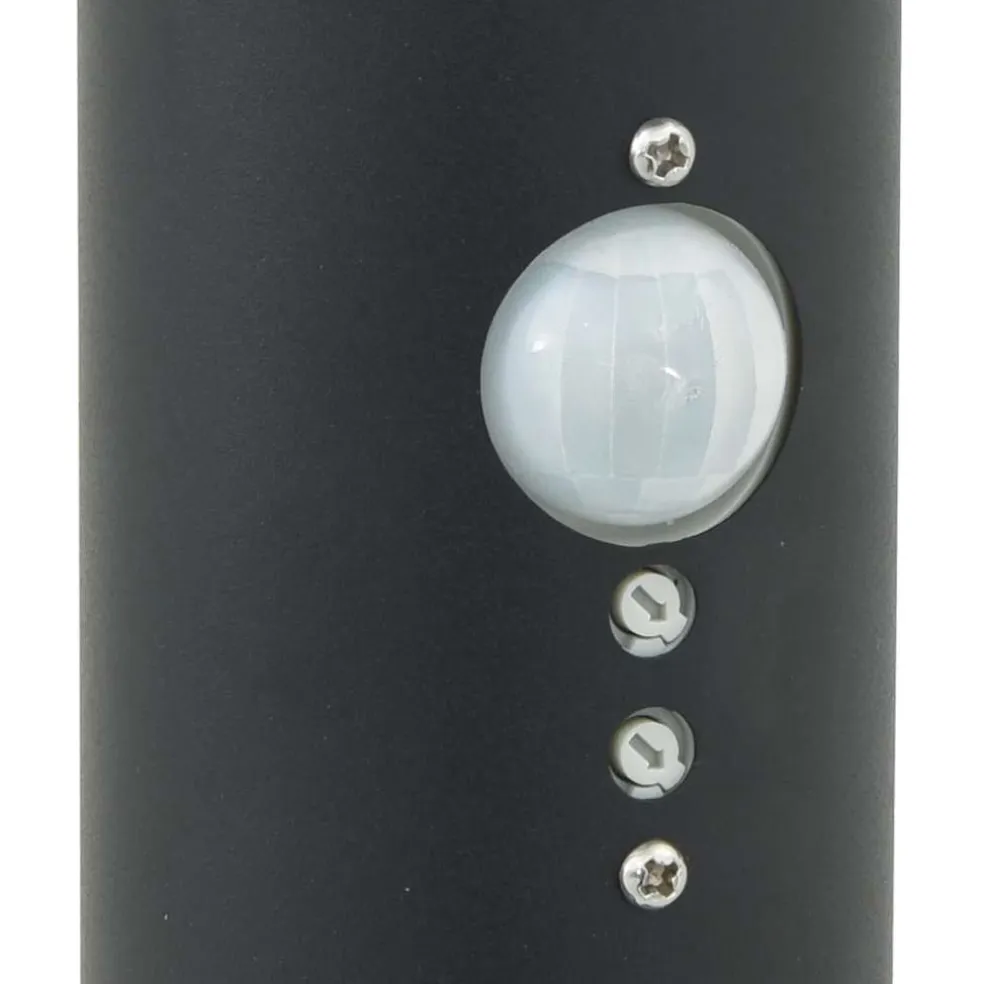 vidaXL Bolderverlichting met sensor 80 cm zwart IP44